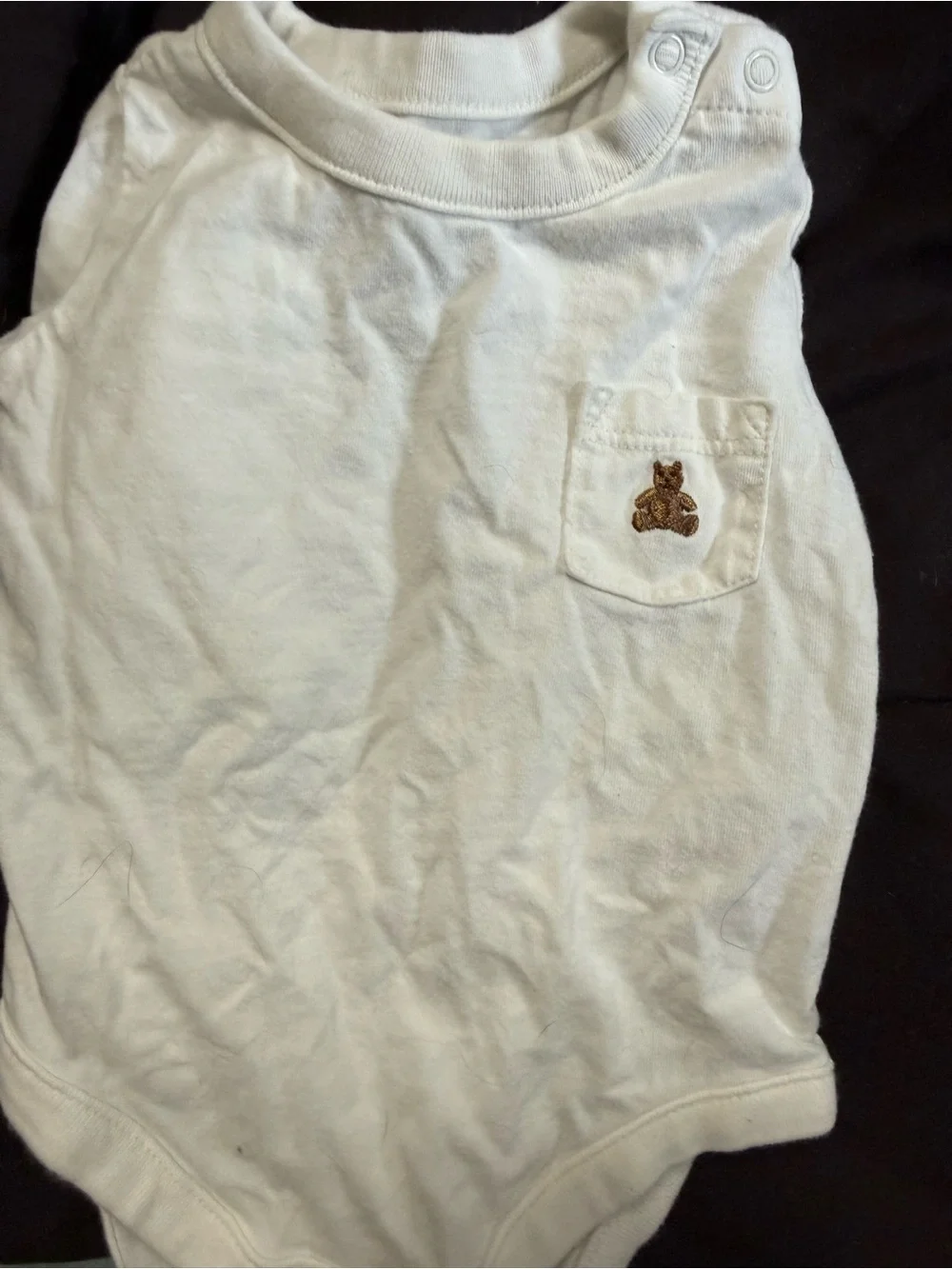 Organic baby gap teddy bear onesie